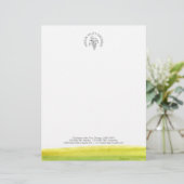 Waterverf boekenkop van wijngaarden persoonlijk briefhoofd (Staand voorkant)