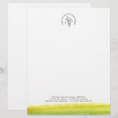 Waterverf boekenkop van wijngaarden persoonlijk briefhoofd (Voorkant / Achterkant)