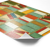  Waterverf boekenplank Foto Afdruk (Hoek)