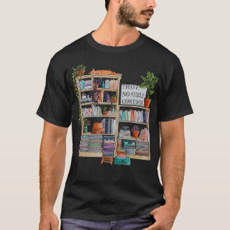Waterverf boekenplank Ik heb geen plankencontrole T-shirt
