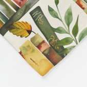 Waterverf boekenplankpatroon fleece deken (Hoek)
