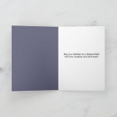 Waterverf boekenwurm Verjaardag Kaart (Binnen)