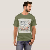 Waterverf boeket blij na Mannen t-shirt (Voorkant volledig)