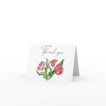 Waterverf boeket bloemen bedankkaart
