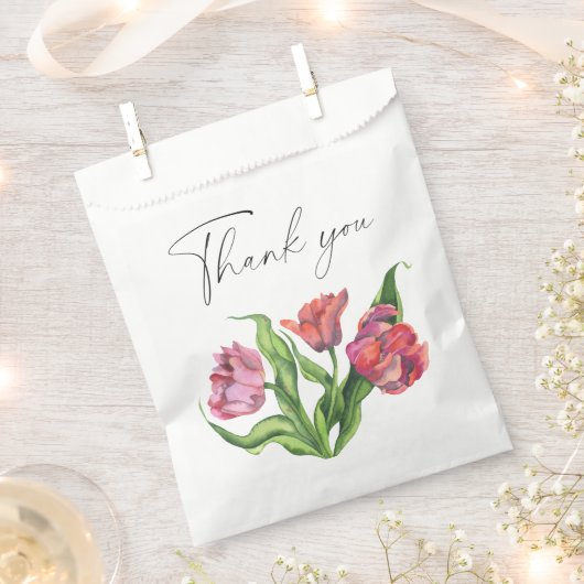 Waterverf boeket bloemen dank u bedankzakje (Geknipt)