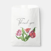 Waterverf boeket bloemen dank u bedankzakje (Voorkant)