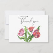 Waterverf boeket bloemen dank u kaart (Voorkant)