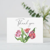 Waterverf boeket bloemen dank u kaart (Staand voorkant)