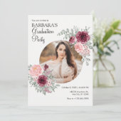 Waterverf boeket bloemen FOTO afstuderen Kaart (Staand voorkant)