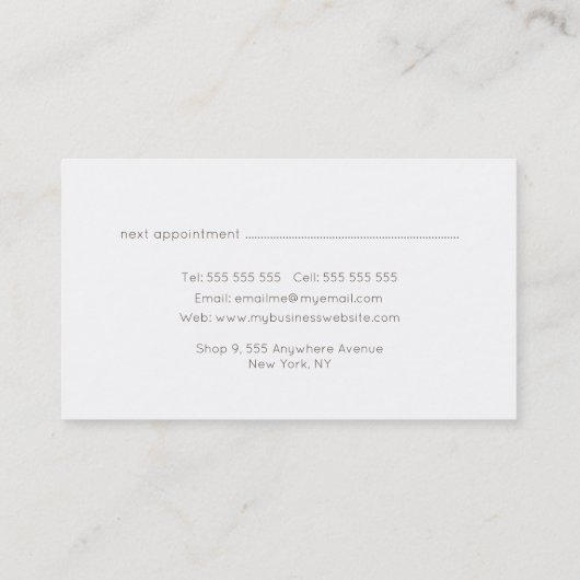 Waterverf Boeket Eenvoudige Elegante Visitekaartje Afsprakenkaartje (Achterkant)