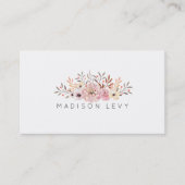 Waterverf Boeket Eenvoudige Elegante Visitekaartje Afsprakenkaartje (Voorkant)