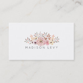 Waterverf Boeket Eenvoudige Elegante Visitekaartje Afsprakenkaartje