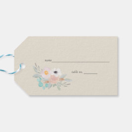Waterverf Boeket Gift Label Place Card Cadeaulabel