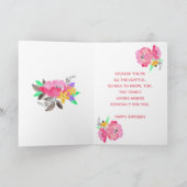 Waterverf boeket in een pot. kaart (Binnen)