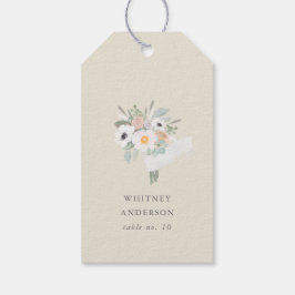 Waterverf boeket, Vrijgezellenfeest tafel nr. Labe Cadeaulabel