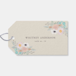 Waterverf boeket, Vrijgezellenfeest tafel nr. Labe Cadeaulabel