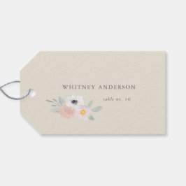 Waterverf boeket, Vrijgezellenfeest tafel nr. Labe Cadeaulabel