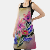 Waterverf boeketbloemen, kleurrijke achtergrond schort (Insitu)