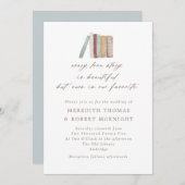 Waterverf boekt elke liefdeszeggende bruiloft kaart (Voorkant / Achterkant)