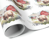 Waterverf Boerderij Cadeaupapier (Rol Hoek)