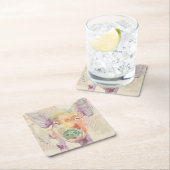 Waterverf Boerderij Collage Pig Kartonnen Onderzetters (Insitu)