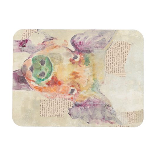 Waterverf Boerderij Collage Pig Magneet (Horizontaal)