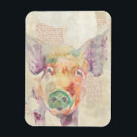 Waterverf Boerderij Collage Pig Magneet<br><div class="desc">Boerderij Collage Pig Artist: Jennifer Goldberger</div>