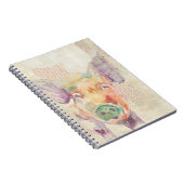 Waterverf Boerderij Collage Pig Notitieboek (Rechterzijde)