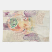 Waterverf Boerderij Collage Pig Theedoek (Horizontaal)