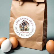 Waterverf Boerderij Fresh Eggs