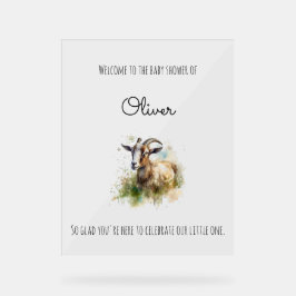 Waterverf Boerderij Geit, aangepaste Foam Boards Acryl Bord