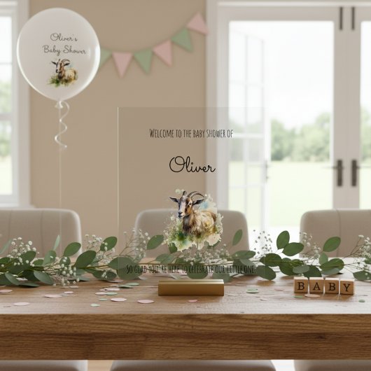 Waterverf Boerderij Geit, aangepaste Foam Boards Acryl Bord