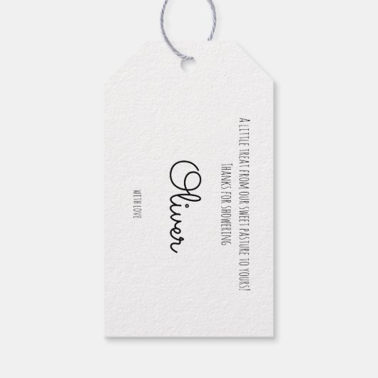 Waterverf Boerderij Geit, aangepaste Foam Boards Cadeaulabel (Achterkant)