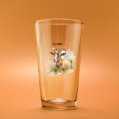 Waterverf Boerderij Geit, op maat Glas