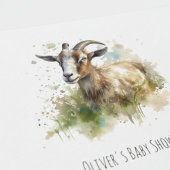 Waterverf Boerderij Geit, op maat Kaart