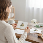 Waterverf Boerderij Geit, op maat Kaart