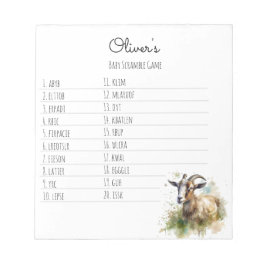 Waterverf Boerderij Geit, op maat Notitieblok