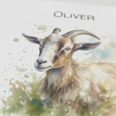 Waterverf Boerderij Geit, op maat Servet