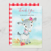 Waterverf Boerderij giergeit Bedankkaart (Voorkant / Achterkant)