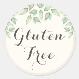 Waterverf Boerderij Glutenvrij Ronde Sticker