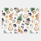 Waterverf boerderij gnoom patroon inpakpapier vel (Voorkant)