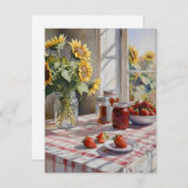 Waterverf Boerderij Keukentafel D Feestdagenkaart (Voorkant / Achterkant)