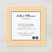 Waterverf Boerderij kippen Vers eieren Vierkante Visitekaartje (Achterkant)