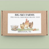 Waterverf Boerderij kippen - Verse doos Rechthoekige Sticker