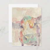 Waterverf Boerderij Koe collage Briefkaart (Voorkant / Achterkant)