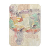 Waterverf Boerderij Koe collage Magneet (Verticaal)