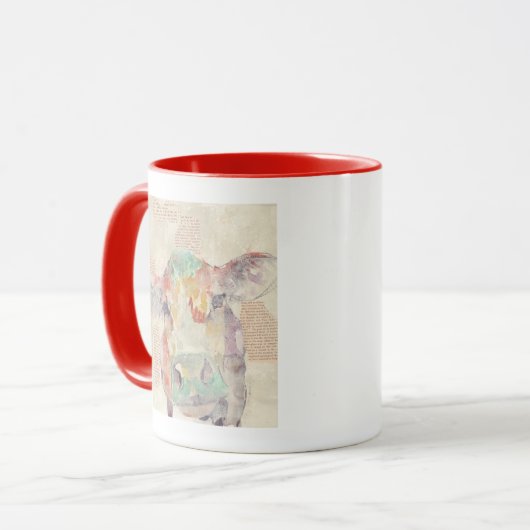 Waterverf Boerderij Koe collage Mok (Voorkant links)