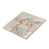 Waterverf Boerderij Koe collage Tegeltje (Zijkant)