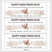 Waterverf Boerderij Large Egg Carton Label (Vel)