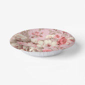 Waterverf Boerderij Roze Rozen & Witte Kosmos Papieren Kommen (Gebogen)